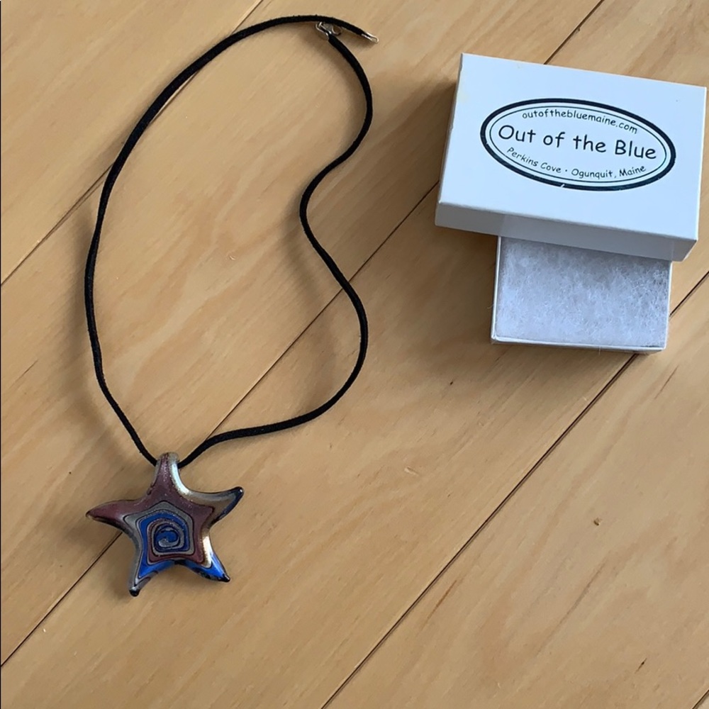 Starfish glass necklace